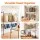 Artiss Industrial Clothing Rack 206cm Wall Mounted Heavy Duty Metal Open Wardrobe Organiser Black for Bedroom