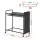Artiss Rolling Pants Trolley Clothes Rack with 30 Hangers 30kg Capacity Storage Bag and Locking Wheels Black