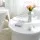 Artiss Coffee Table, Round Plastic, 71CM, White, British Style, Easy Assembly, Sophisticated Design, 1-Year Warranty