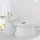 Artiss Coffee Table, Round Plastic, 71CM, White, British Style, Easy Assembly, Sophisticated Design, 1-Year Warranty