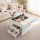Artiss Lift Top Coffee Table 71cm Square 2-in-1 Work Desk with Rotating Top Hidden Storage and Drawers White