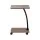 Artiss Coffee Table, MDF & Metal, Walnut/Black, 30x40x59cm, Space-Saving C-Shaped Design, Mobile with Brake Wheels
