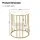 Artiss 2-Tier Round Coffee Table - White & Gold Marble Effect, E1 MDF, Metal Frame, 40x40x54cm, Easy Assembly