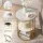Artiss 2-Tier Round Coffee Table - White & Gold Marble Effect, E1 MDF, Metal Frame, 40x40x54cm, Easy Assembly