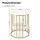 Artiss Round Side Table Set of 2 40cm White and Gold Marble Effect Two Tier Bedside Coffee Tables