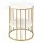 Artiss Round Side Table Set of 2 40cm White and Gold Marble Effect Two Tier Bedside Coffee Tables