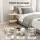 Artiss Round Side Table Set of 2 40cm White and Gold Marble Effect Two Tier Bedside Coffee Tables