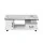 Artiss Coffee Table 100cm Rectangular Marble Finish Storage Drawer Cabinet Open Shelves White & Black