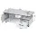 Artiss Coffee Table 100cm Rectangular Marble Finish Storage Drawer Cabinet Open Shelves White & Black