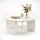 Artiss Round Coffee Table 78cm High-Gloss Centre Table MDF Cream White Minimalist Living Room Furniture
