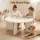 Artiss Round Coffee Table 78cm High-Gloss Centre Table MDF Cream White Minimalist Living Room Furniture