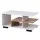 Artiss Coffee Table 90cm 3-Tier Open Storage Shelf 50kg Top Load Modern Living Room White and Wood