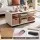 Artiss Coffee Table 90cm 3-Tier Open Storage Shelf 50kg Top Load Modern Living Room White and Wood