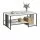 Artiss Coffee Table 100cm White & Black Faux Marble 2-Tier Storage Centre Table