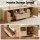 Artiss 2-Piece Pine TV Unit and Coffee Table Set 180cm Entertainment Unit 90cm Coffee Table Natural Woodgrain