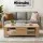 Artiss 2-Piece Pine TV Unit and Coffee Table Set 180cm Entertainment Unit 90cm Coffee Table Natural Woodgrain