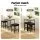 Artiss Vintage Bar Table 60x92cm - Walnut MDF Top, Metal Frame, H-Footrest, Anti-Slip Protectors, Easy Assembly