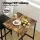 Artiss Vintage Bar Table 60x92cm - Walnut MDF Top, Metal Frame, H-Footrest, Anti-Slip Protectors, Easy Assembly