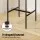 Artiss Vintage Bar Table 60x92cm - Walnut MDF Top, Metal Frame, H-Footrest, Anti-Slip Protectors, Easy Assembly