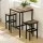 Artiss Vintage Bar Table 60x92cm - Walnut MDF Top, Metal Frame, H-Footrest, Anti-Slip Protectors, Easy Assembly