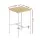 Artiss Bar Table 60x60x92cm Scandi Pine Wood Look Square Counter Height Dining Table with Metal Frame H-shaped Footrest