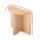 Artiss Coffee Table, Particleboard, Pine, 48CM, Semi-circle, Scandi Style, Durable, Easy Assembly, Child Safe