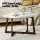 Artiss Coffee Table Oval Marble Effect, MDF & Rubber Wood, 80x50x45cm, White & Walnut, Stylish & Durable Design