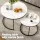 Artiss Nesting Coffee Table Set of 2 with Marble Effect Top, Metal Frame, 70cm & 50cm, Space-Saving, Easy to Assemble