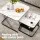 Artiss Nesting Coffee Table Set of 2 - Marble Effect, Metal Frame, 60cm/45cm, Space-Saving Design with Smooth Surface