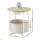 Artiss Round Coffee Table Side End Table 45cm with Built in Charging Station and Storage Basket 35kg