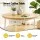 Artiss Round Coffee Table Side End Table 45cm with Built in Charging Station and Storage Basket 35kg