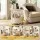 Artiss Round Coffee Table Side End Table 45cm with Built in Charging Station and Storage Basket 35kg