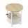 Artiss Set of 2 Round Side Tables 45cm with Charging Station and Storage Basket Wood and White