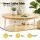 Artiss Set of 2 Round Side Tables 45cm with Charging Station and Storage Basket Wood and White