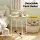 Artiss Set of 2 Round Side Tables 45cm with Charging Station and Storage Basket Wood and White
