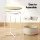 Artiss Set of 2 Round Side Tables 45cm with Charging Station and Storage Basket Wood and White