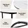 Artiss Nesting Coffee Table Set of 3 Round Stackable Marble Finish White Tables with Black Metal Frames