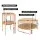 Artiss 2-Tier Round Coffee Table Set of 2 - Pine MDF & Metal, Rustic Design, 15mm E1 Grade, Easy-Clean, 74cm/