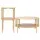 Artiss 2-Tier Round Coffee Table Set of 2 - Pine MDF & Metal, Rustic Design, 15mm E1 Grade, Easy-Clean, 74cm/