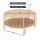 Artiss 2-Tier Round Coffee Table, 74cm, Pine Finish, MDF & Metal, Rustic Design with Straw Rope Accents, Easy Assembly