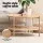 Artiss 2-Tier Round Coffee Table, 74cm, Pine Finish, MDF & Metal, Rustic Design with Straw Rope Accents, Easy Assembly