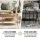 Artiss 2-Tier Round Coffee Table, 74cm, Pine Finish, MDF & Metal, Rustic Design with Straw Rope Accents, Easy Assembly
