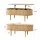 Artiss 100cm Oval Lift Top Coffee Table with Hidden Storage Pop-Up Desk and Natural Fluted Finish