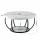 Artiss 2-Tier Round Coffee Table 80cm Marble Finish White Black Double Storage Stable Metal Frame 80cm