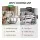 Artiss 2-Tier Round Coffee Table 80cm Marble Finish White Black Double Storage Stable Metal Frame 80cm