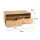 Artiss 90cm Coffee Table with Two Fluted Drawers Open Shelf and Spherical Solid Legs Pine Wood Finish