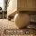 Artiss 90cm Coffee Table with Two Fluted Drawers Open Shelf and Spherical Solid Legs Pine Wood Finish