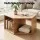 Artiss Hexagonal Coffee Table 80cm Oak E1 MDF with Open Storage and 2-Way Display Side Table Design
