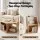 Artiss Hexagonal Coffee Table 80cm Oak E1 MDF with Open Storage and 2-Way Display Side Table Design