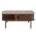Artiss Modern Living Room Coffee Table with Fluted Panel, Open Shelves and Storage Cabinets Walnut 100cm